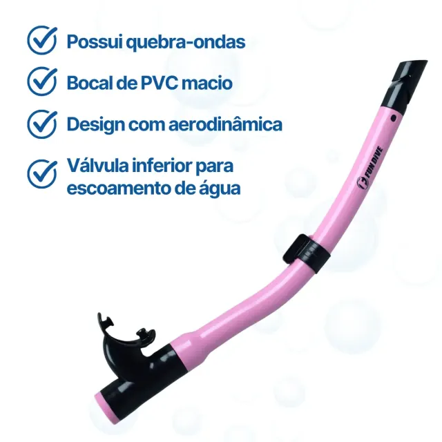 Kit de Mergulho Infantil Fun Dive: Máscara Búzios + Snorkel SK-03 + Nadadeira Dolphin - Imagem 21