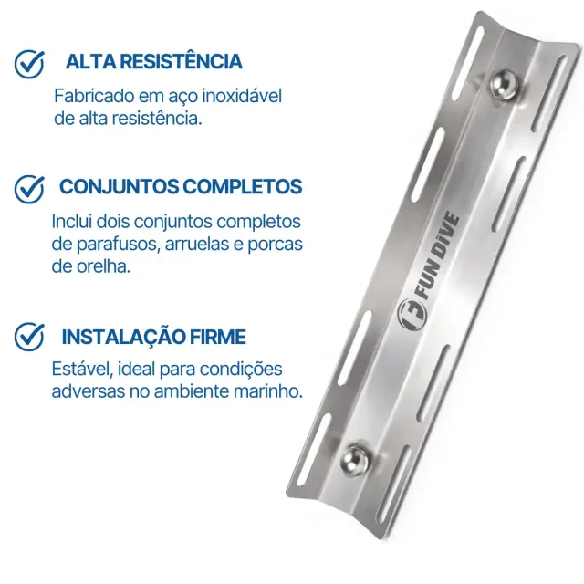 Kit Backplate Fun Dive em Aço Inox 304 com Adaptador ASA - Imagem 8