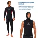 Kit Roupa de Mergulho Fun Dive Neoflex 7mm com Colete e Capuz - Miniatura 11