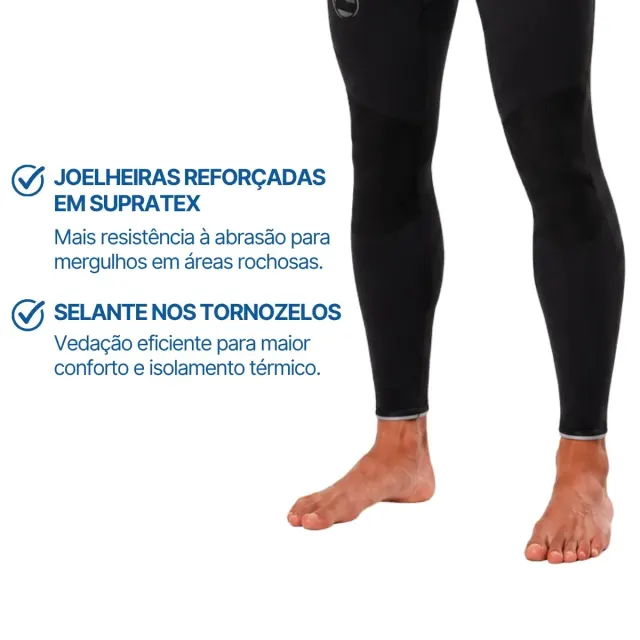 Kit Roupa de Mergulho Fun Dive Neoflex 7mm com Colete e Capuz - Imagem 6