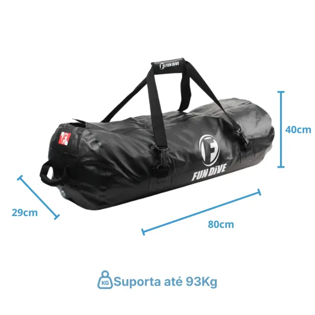 Bolsa Estanque BG-03 Fun Dive em PVC para Equipamento de Mergulho — 93kg - Imagem 7