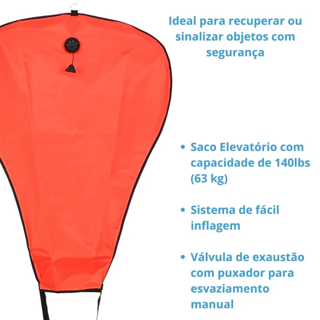 Saco Elevatório Fun Dive LIFT-L com Capacidade de 140 lb para Mergulho - Imagem 2