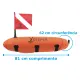 Boia Torpedo Fun Dive · Sinalização de Mergulho com Bandeira e 6 D-rings - Miniatura 2