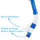 Kit Máscara Fox + Snorkel SK-09 Fun Dive em Silicone para Mergulho, Snorkeling e Apneia - Miniatura 6
