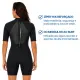 Roupa de Neoprene Shorty 3mm Fun Dive Wailea — Manga Curta, Zíper nas Costas - Miniatura 3