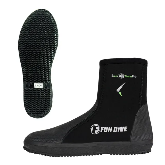 Bota de Neoprene 5mm para Mergulho Fun Dive B-01 Solado Antiderrapante - Imagem 3