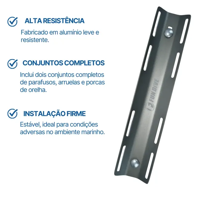 Kit Back Plate Alumínio Fun Dive com Adaptador para Cilindro Simples - Imagem 9