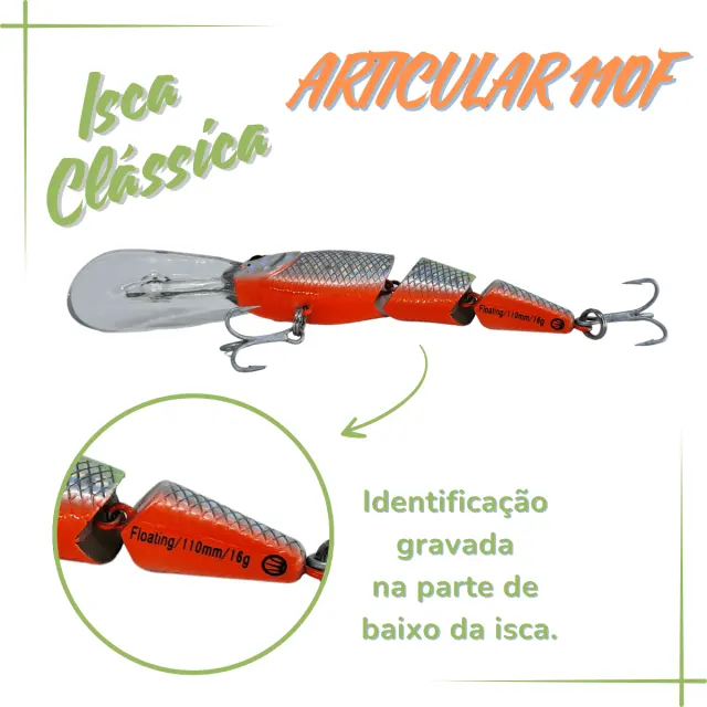 ARTICULAR 110F, Isca Artificial floating 16g - Imagem 4