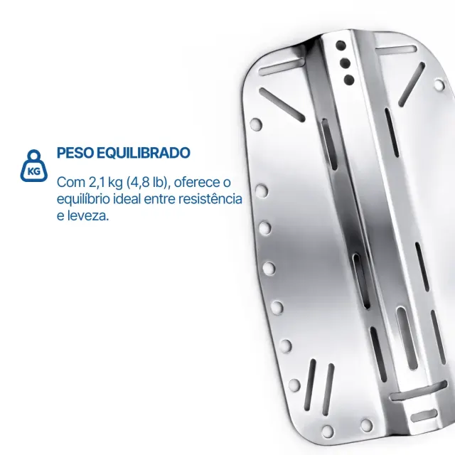 Kit Backplate Fun Dive em Aço Inox 304 com Adaptador ASA - Imagem 5