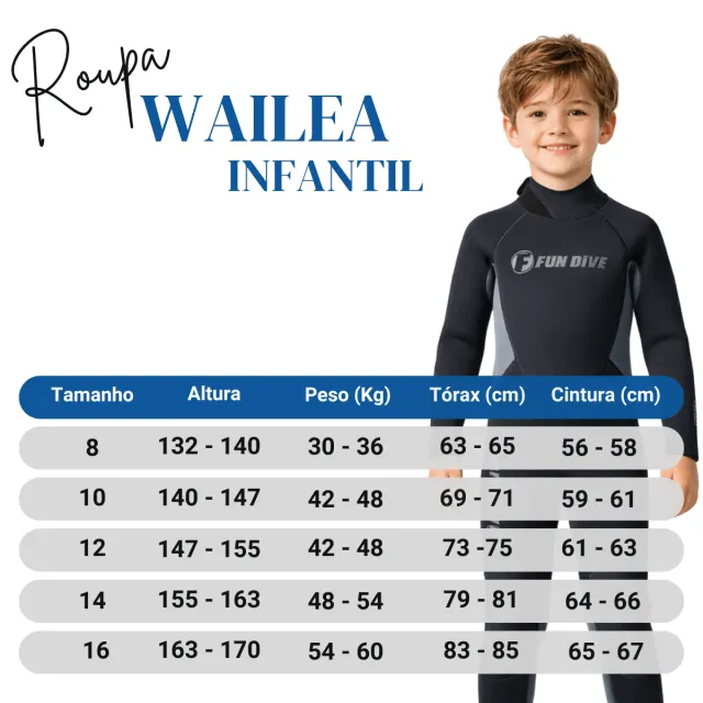 WAILEA JUNIOR, Roupa de neoprene infantil UNISSEX - Imagem 5