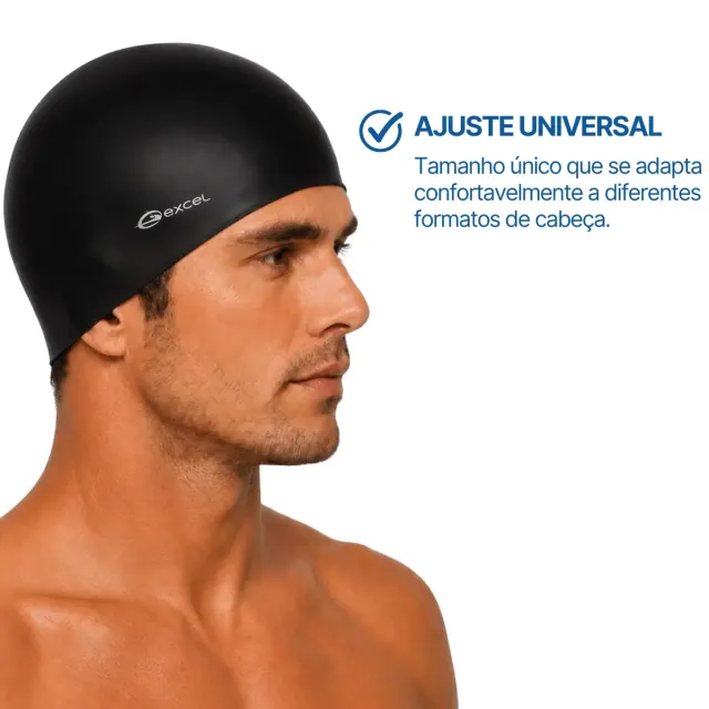 Kit Touca de Natação SC-01 com Protetor de Ouvido e Nariz Excel | Silicone para Piscina - Imagem 22