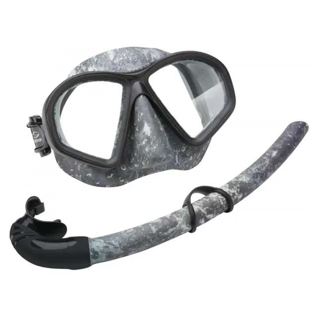 Kit CAMO Camuflado Seasub para Pesca Sub e Apneia — Máscara + Snorkel Flexível - Imagem 6