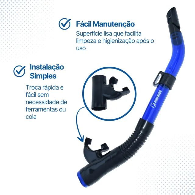 Bocal de Reposição Original Fun Dive BS-SK09 para Snorkel de Mergulho SK-09 - Imagem 3