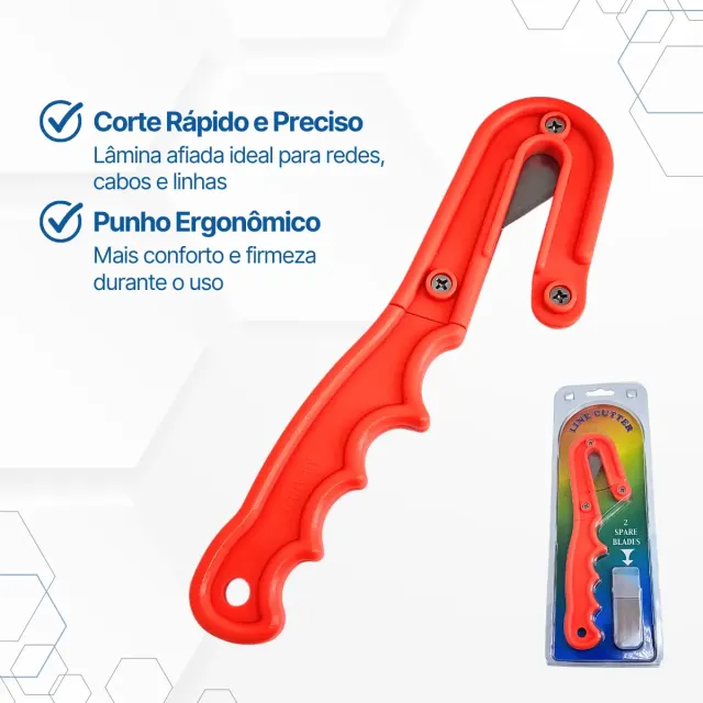 Corta Cabo de Mergulho Seasub SLC-01 com Lâmina Inox e Protetor - Laranja - Imagem 2
