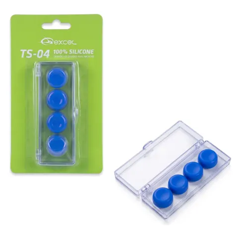 Tampão de Ouvido para Natação Excel TS-04 em Silicone Moldável com Estojo