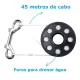 SPOOL-45, Carretilha Plástica mosquetão duplo inox, cabo nyl - Miniatura 3