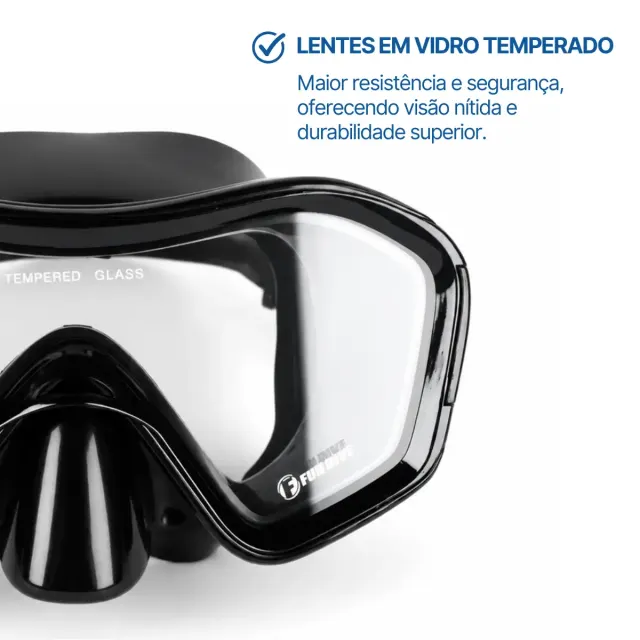 Kit Máscara Rio + Snorkel SK-05 ECO Fun Dive para Mergulho e Snorkeling - Imagem 21