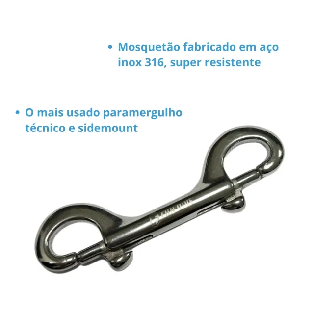 SS-100, Mosquetão Mola em Aço Inox 100 mm - Imagem 4