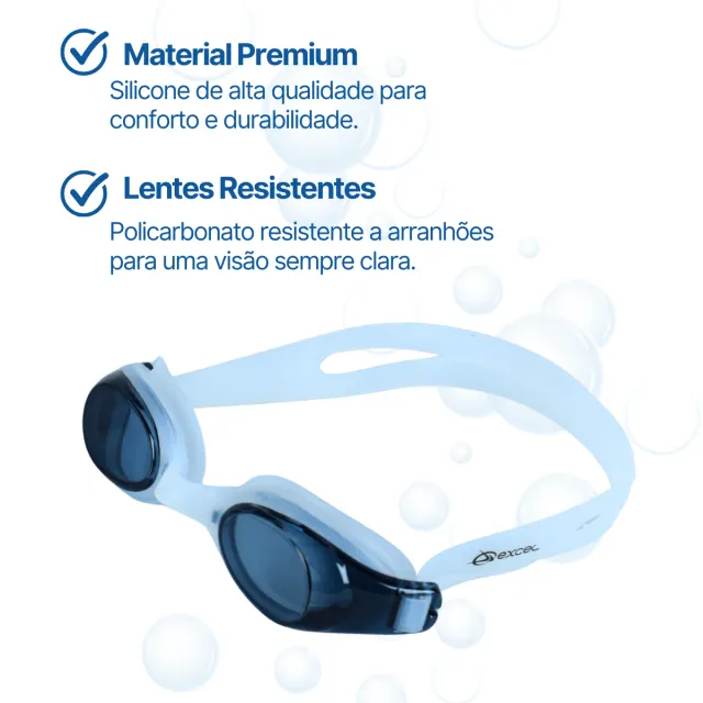 Óculos de Natação Excel Luna Adulto para Piscina com Vedação em Silicone - Imagem 3