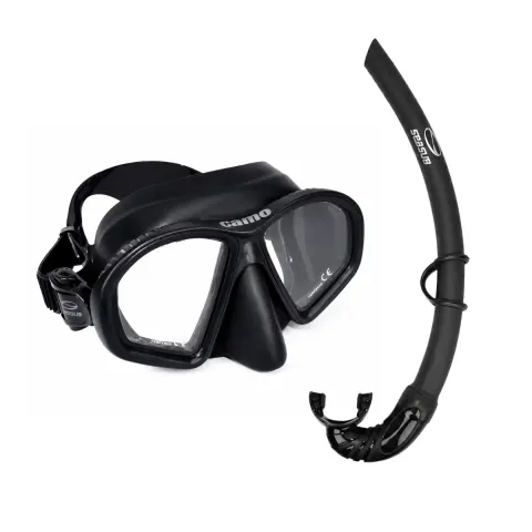 Kit Máscara e Snorkel Camo Seasub — Baixo Volume para Pesca Sub e Apneia