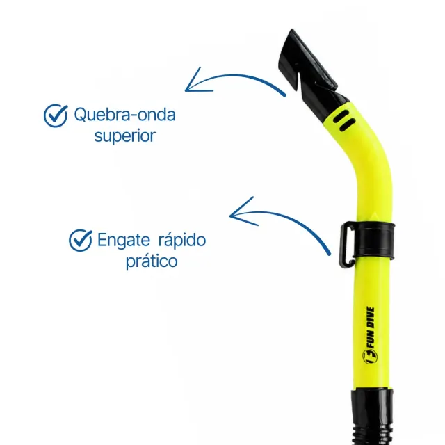 Kit de Mergulho Fun Dive Máscara Sunset em Silicone + Snorkel SK-09 - Imagem 5