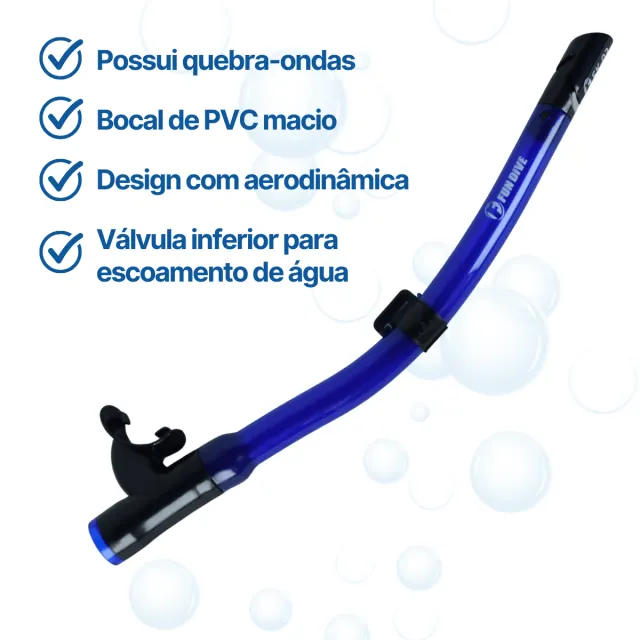 Kit de Mergulho Infantil Fun Dive Búzios com Máscara de Vidro Temperado e Snorkel Semi Seco - Imagem 3