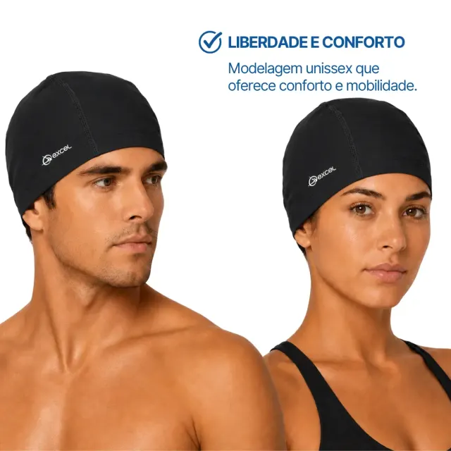 Touca de Natação em Lycra Revestida com Poliuretano – Proteção Contra Cloro e Conforto - Imagem 4