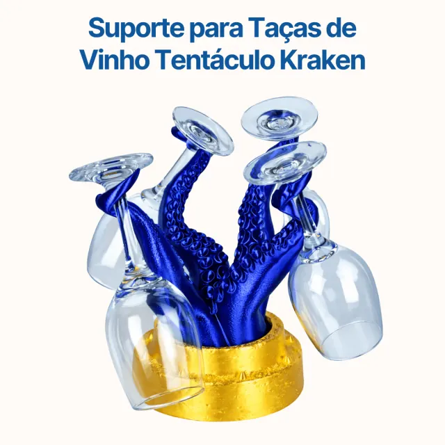 PORTA-TAÇAS 3D, Tentáculo kraken - Imagem 2