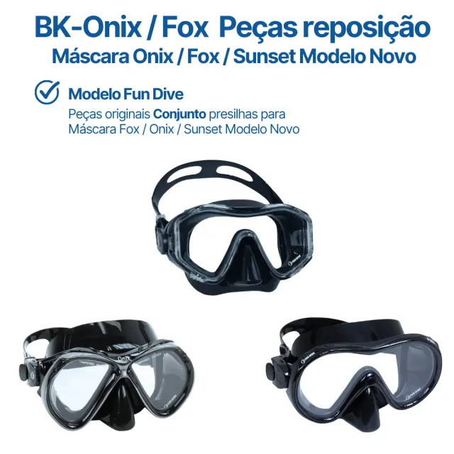 KIT BK-ONIX, Conjunto Presilhas plástico Máscara Onix / Fox / Sunset - Imagem 3