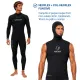 Kit Roupa de Mergulho Fun Dive Neoflex 7mm com Colete e Capuz - Miniatura 2