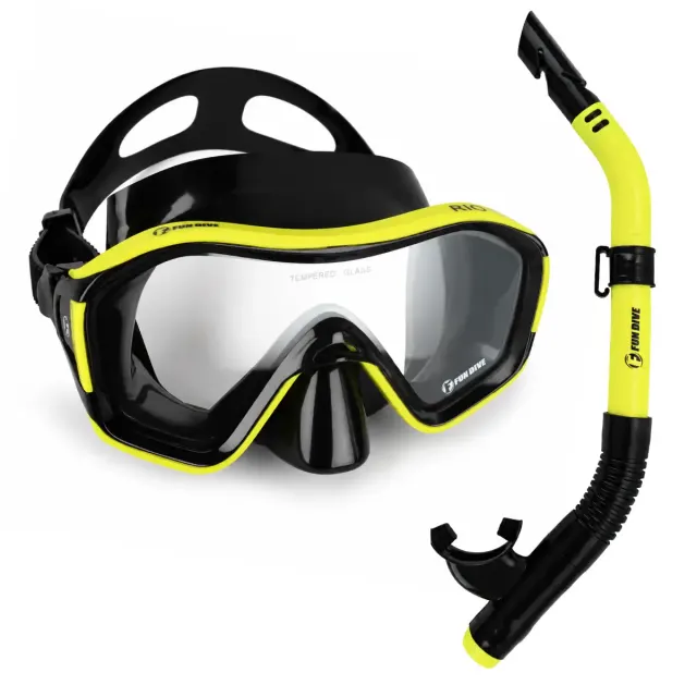 Kit Mergulho Fun Dive Máscara Rio + Snorkel SK-09 para Snorkeling, Apneia e Pesca Submarina - Imagem 42