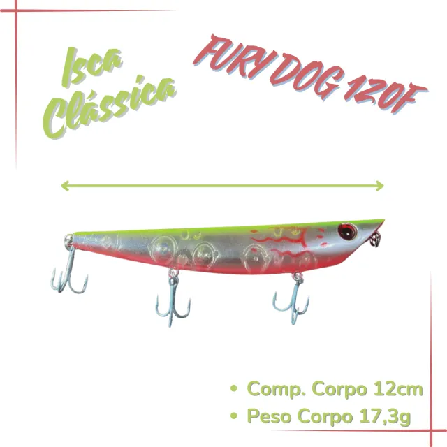 FURY DOG 120F, Isca Artificial Floating 17,3g - Imagem 2