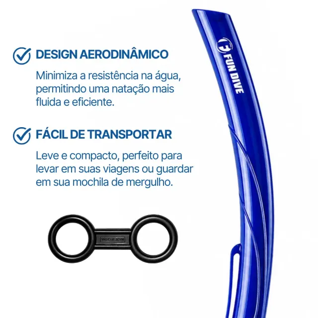Snorkel Respirador SK-05 ECO FUN DIVE para Mergulho, Snorkeling e Apneia - Imagem 6