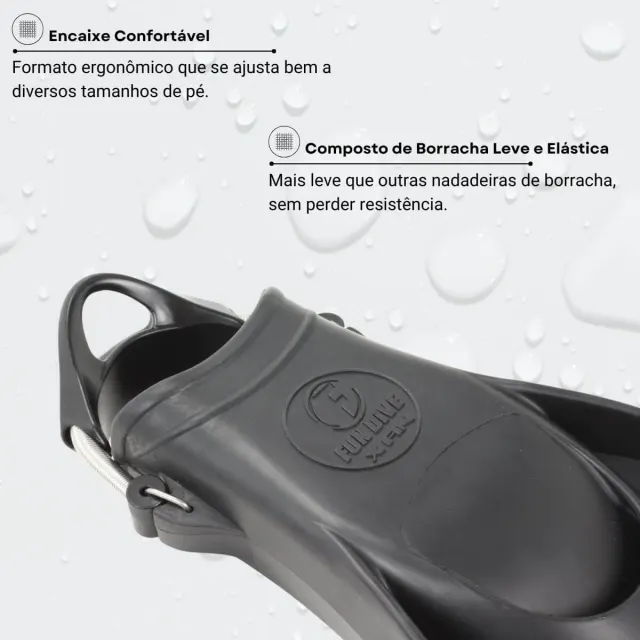 Nadadeira de Mergulho Fun Dive X-Fin · Borracha com Tira de Mola Integrada - Imagem 4