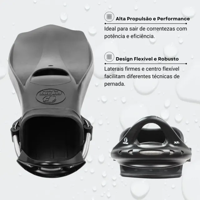Nadadeira de Mergulho Fun Dive X-Fin · Borracha com Tira de Mola Integrada - Imagem 3