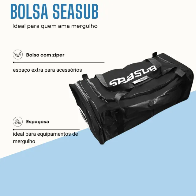 Bolsa Drenante Seasub · Nylon 420 com Bolso para Mergulho - Imagem 4