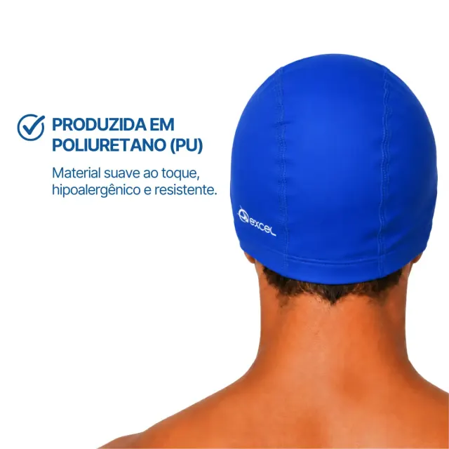 Touca de Natação em Lycra Revestida com Poliuretano – Proteção Contra Cloro e Conforto - Imagem 7