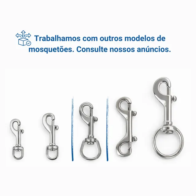 SS-100G, Mosquetão médio Inox 100mm Olhal 3cm - Imagem 5