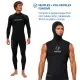 Kit Roupa de Mergulho Fun Dive Neoflex 7mm com Colete e Capuz - Miniatura 3