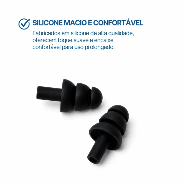 Kit Touca de Natação SC-01 com Protetor de Ouvido e Nariz Excel | Silicone para Piscina - Imagem 6