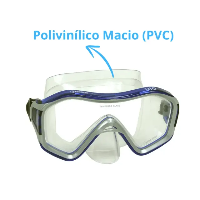 Máscara de Mergulho Fun Dive Rio Lente Única em Vidro Temperado e PVC - Imagem 16