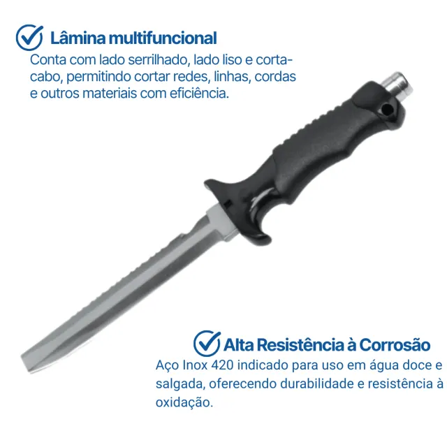 HAMMER, Faca sem ponta com martelete Mergulho - Imagem 3
