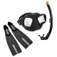 KIT SNIPER PRO VELOX, Máscara Snorkel Nadadeira - Miniatura 1