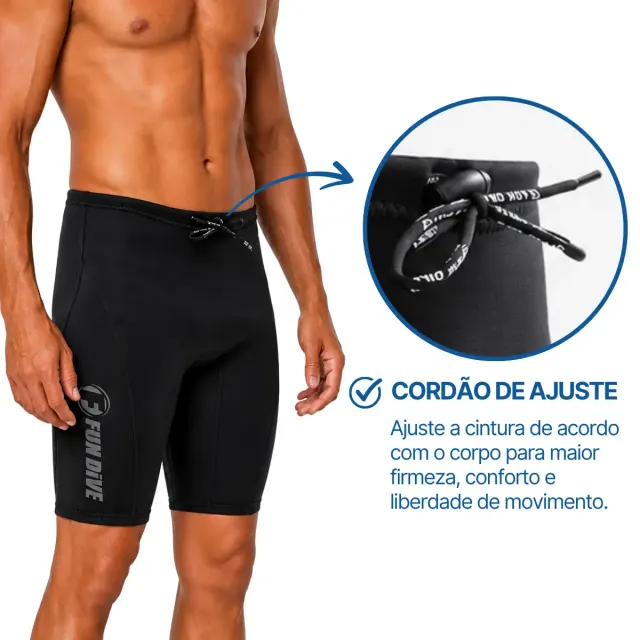 Bermuda de Neoprene 2mm Fun Dive · Surf, Pesca Sub, Caiaque e Mergulho - Imagem 2
