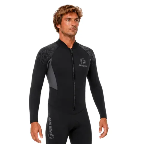 Roupa de Mergulho Fun Dive Rocas Zip 5mm Neoprene Unissex Zíper YKK Frontal e Tornozelo
