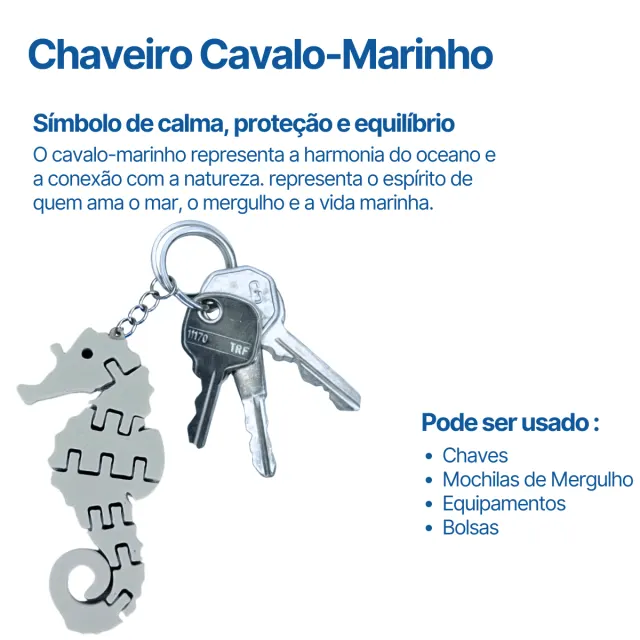 CHAVEIRO 3D, Seahorse Flexi - Imagem 5