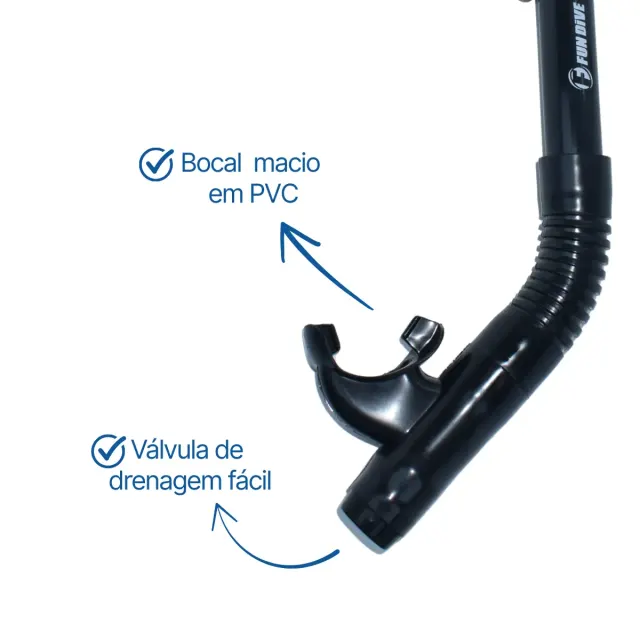 Kit de Mergulho Fun Dive Máscara Sunset em Silicone + Snorkel SK-09 - Imagem 20