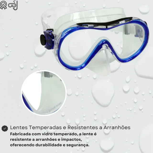 Máscara Fox Fun Dive · Lente Única em Silicone para Mergulho - Imagem 12