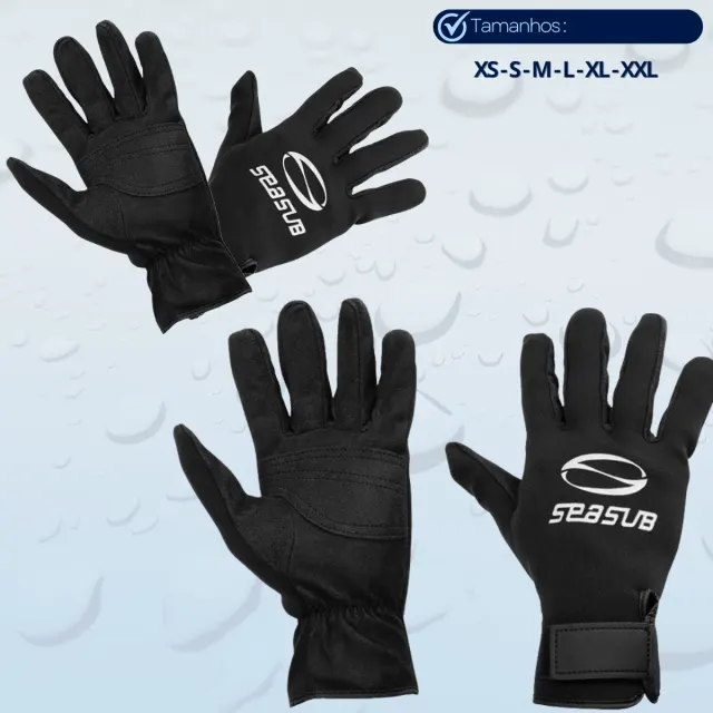 LUVA SEASUB, neoprene 1,5mm Reforço AMARA - Imagem 5