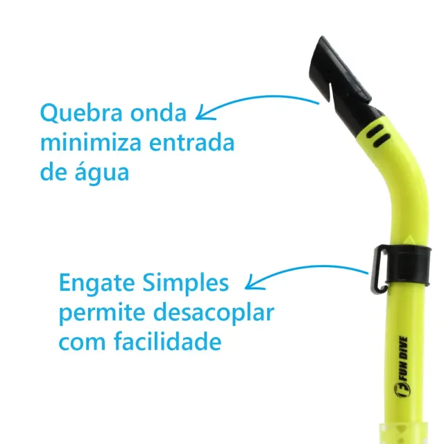 Kit de Mergulho Fun Dive Máscara Paraty 2 Lentes em Silicone + Snorkel SK-09 - Imagem 23